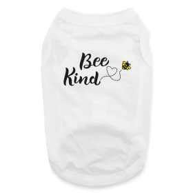 Bee Kind Dog Shirt (Color: White, size: 2X-Large)