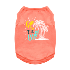 Gone To The Beach Dog Shirt (Color: Coral, size: X-Large)