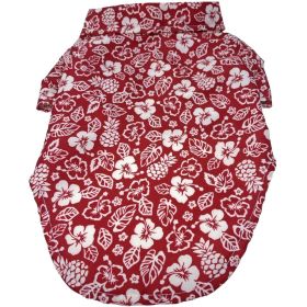 Hawaiian Camp Shirt (Color: Aloha Red, size: large)