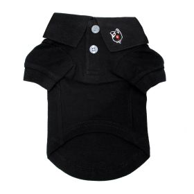 Solid Dog Polo (Color: Jet Black, size: X-Large)