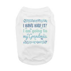 Going To Grandma's Dog Shirt (Color: White, size: X-Large)