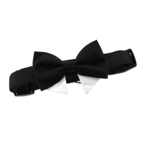 Universal Dog Bow Tie (Color: Black with Starter Collar, size: small)