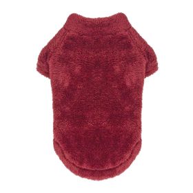 Soft Plush Pullover (Color: Burgundy, size: medium)